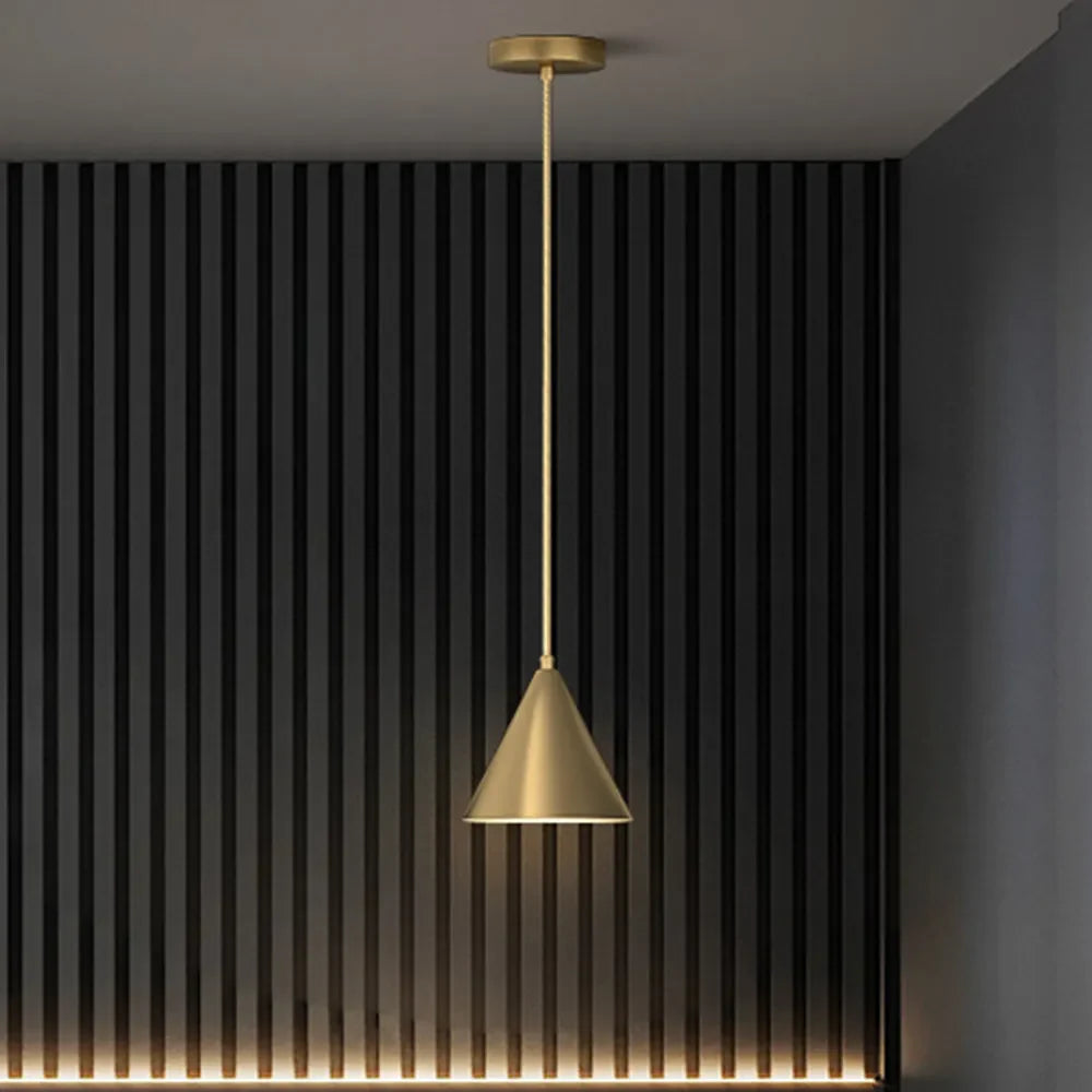 Pendant Light Brass Finish Round Modern Design | Orvena