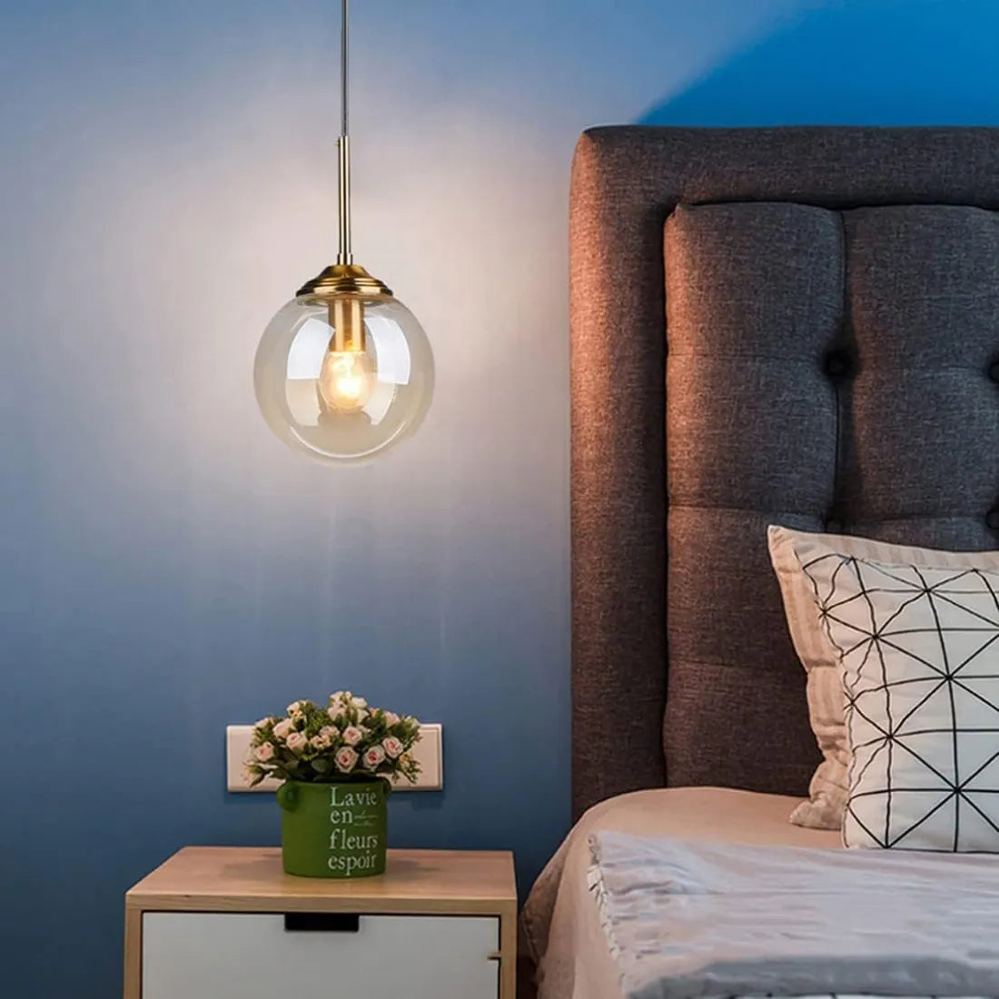 Pendant Light Clear Glass Nordic Style | Elvion