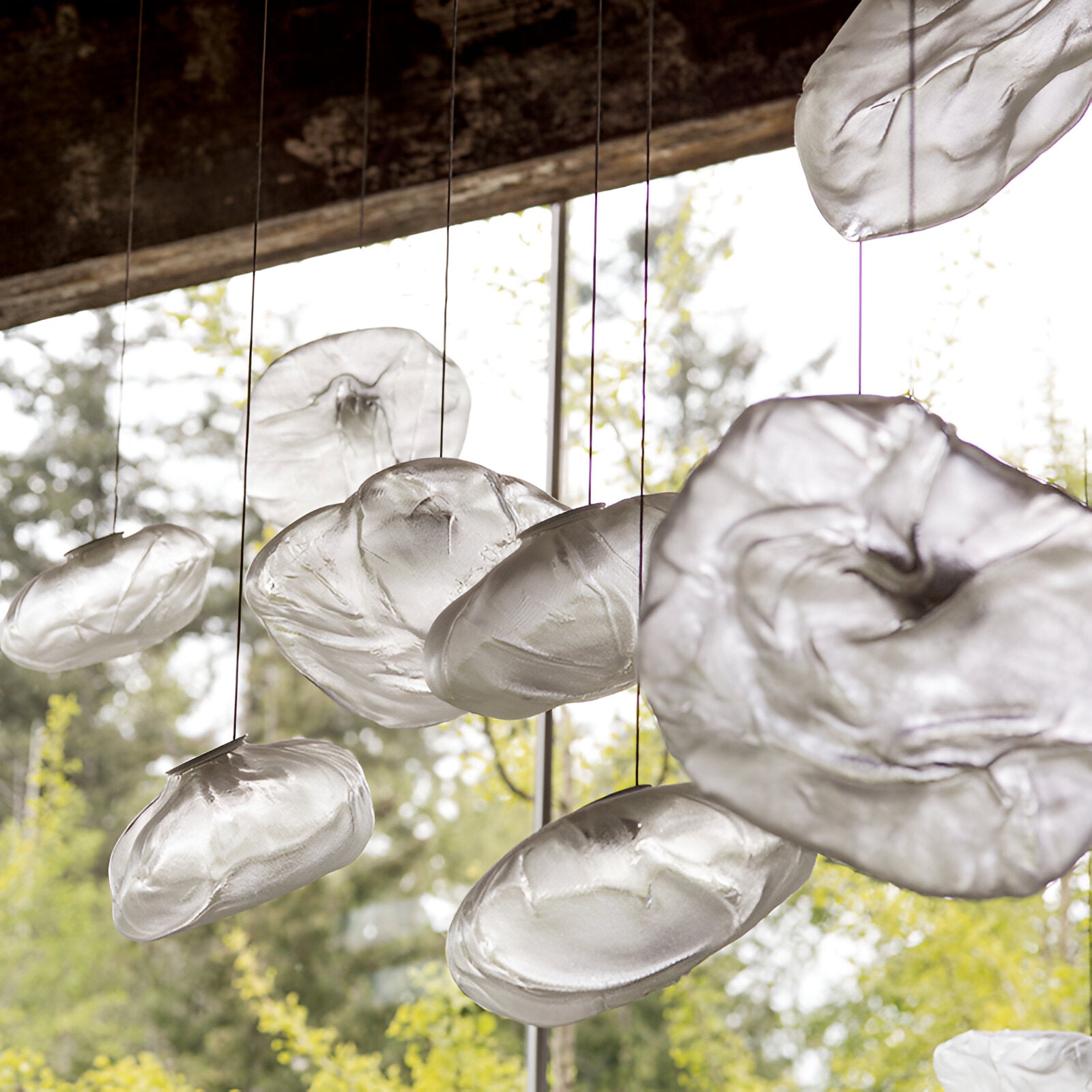 Pendant Light Fiberglass Cloud Design Minimalist Style | Luvira