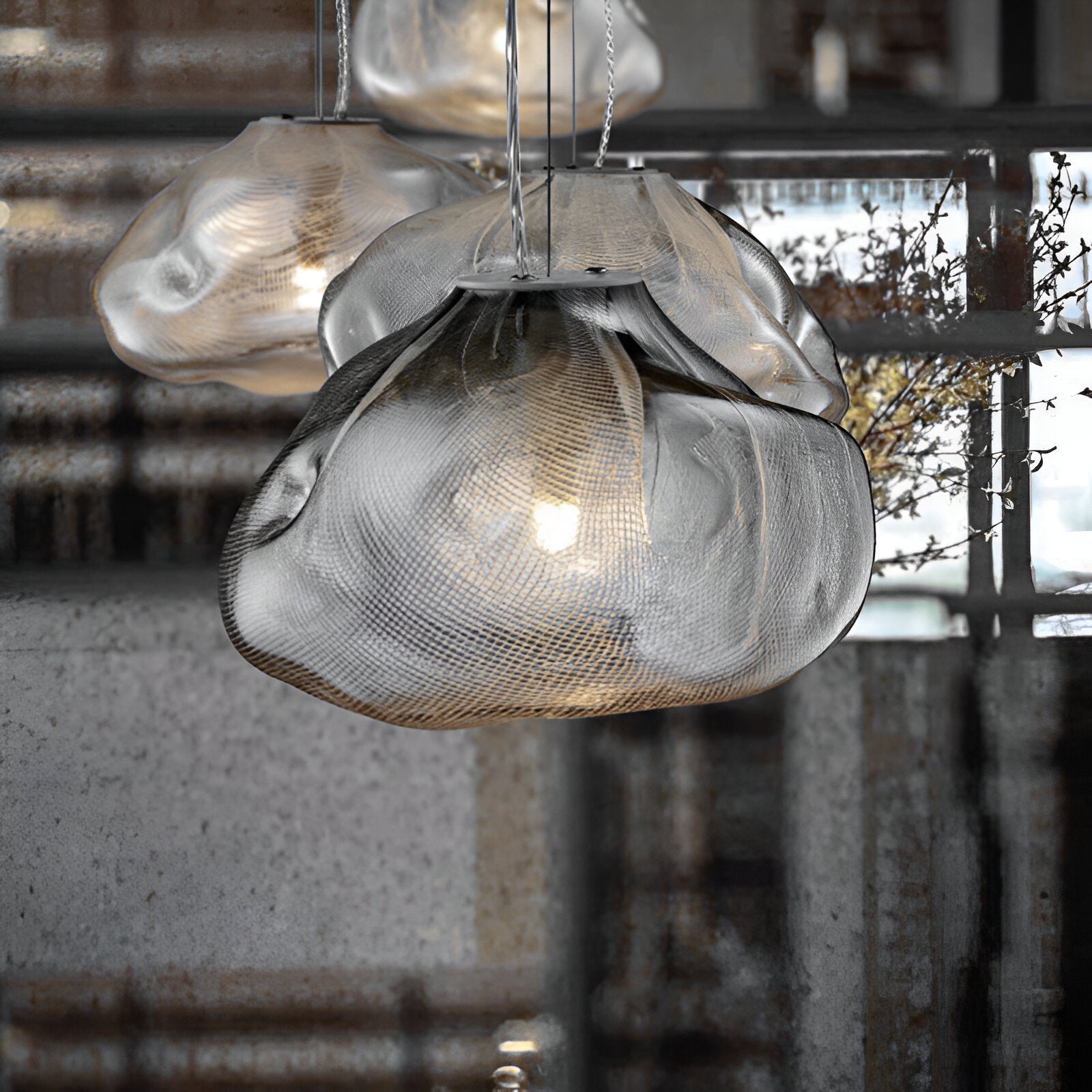 Pendant Light Fiberglass Cloud Design Minimalist Style | Luvira