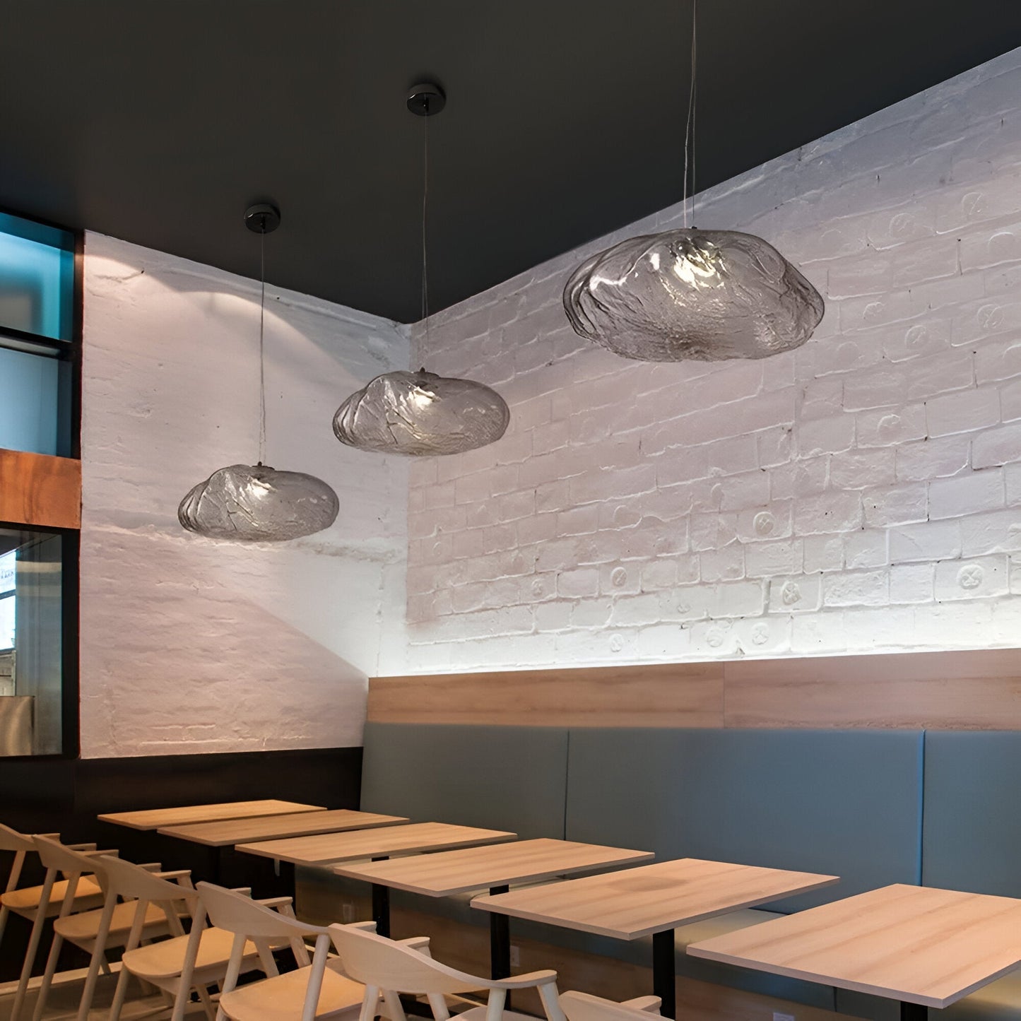 Pendant Light Fiberglass Cloud Design Minimalist Style | Luvira
