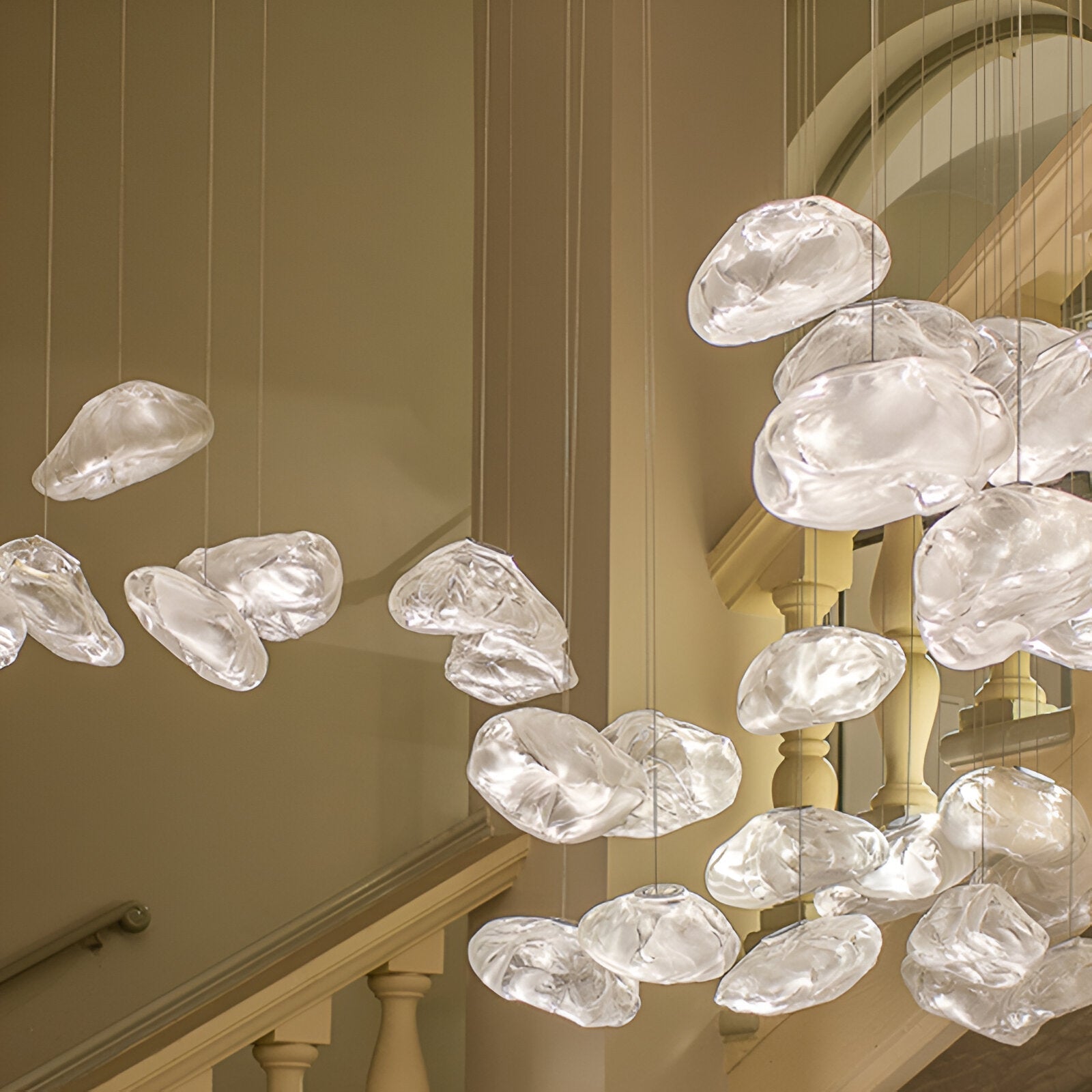 Pendant Light Fiberglass Cloud Design Minimalist Style | Luvira
