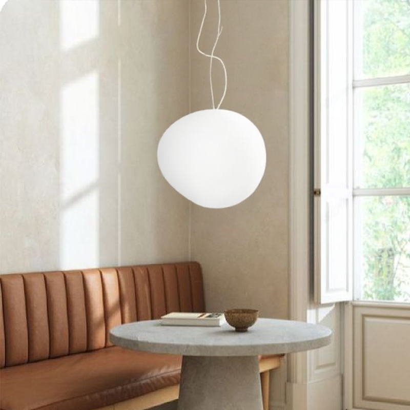 Pendant Light Frosted Glass Nordic Style Hanging Lamp | Elvexa