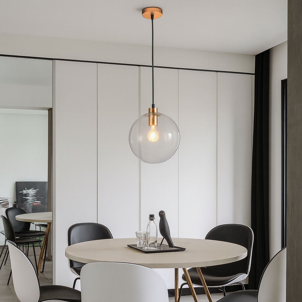 Pendant Light Glass Sphere for Modern Interior Hanging | Sorvian