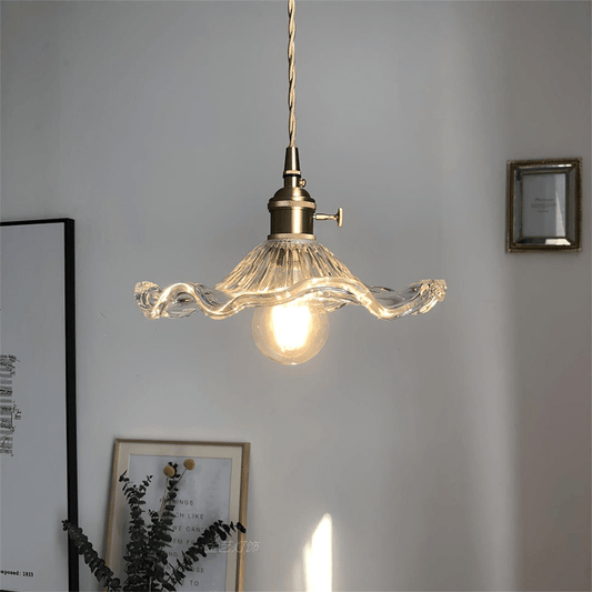Pendant Light Hibiscus Glass Nordic Style Fixture | Virellea