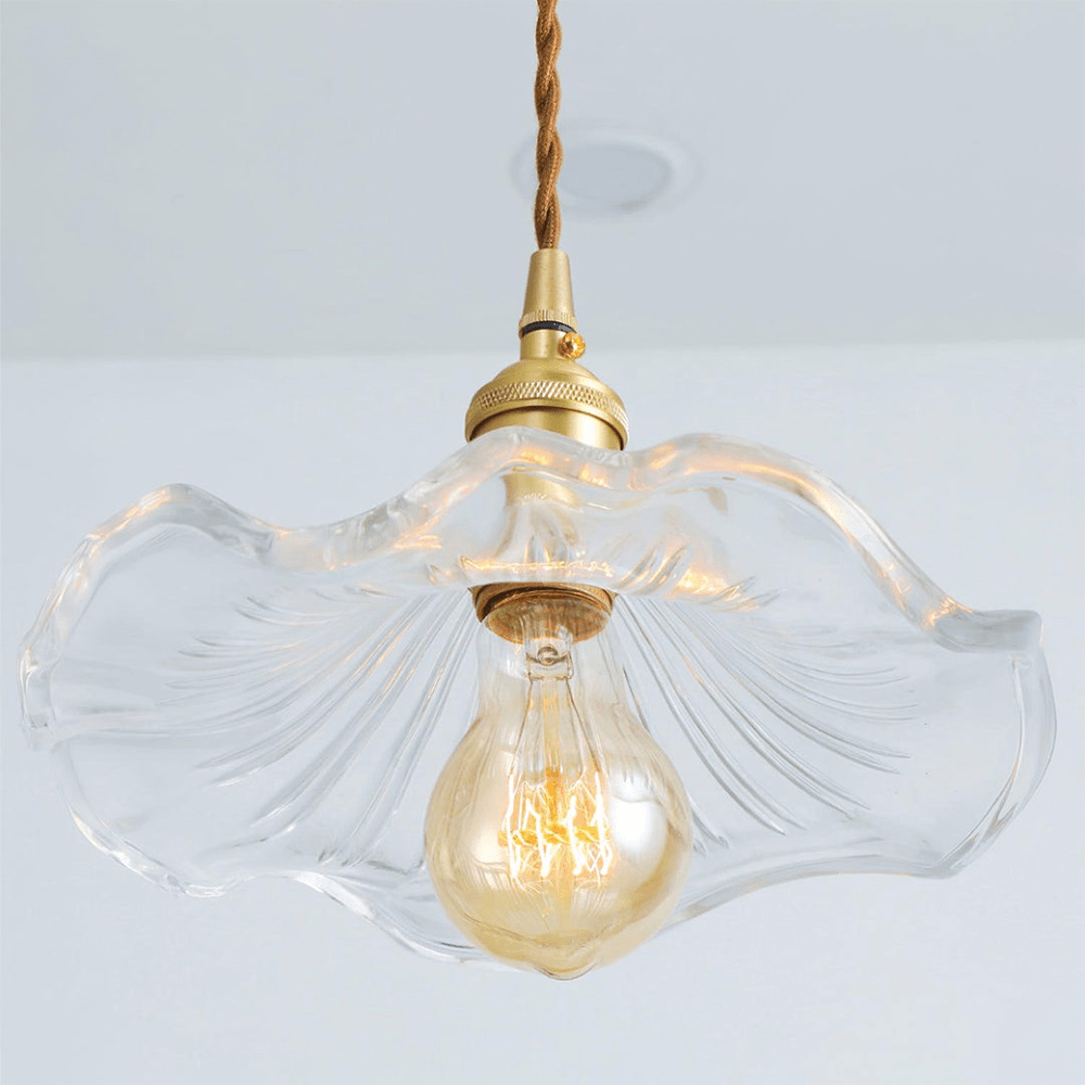 Pendant Light Hibiscus Glass Nordic Style Fixture | Virellea
