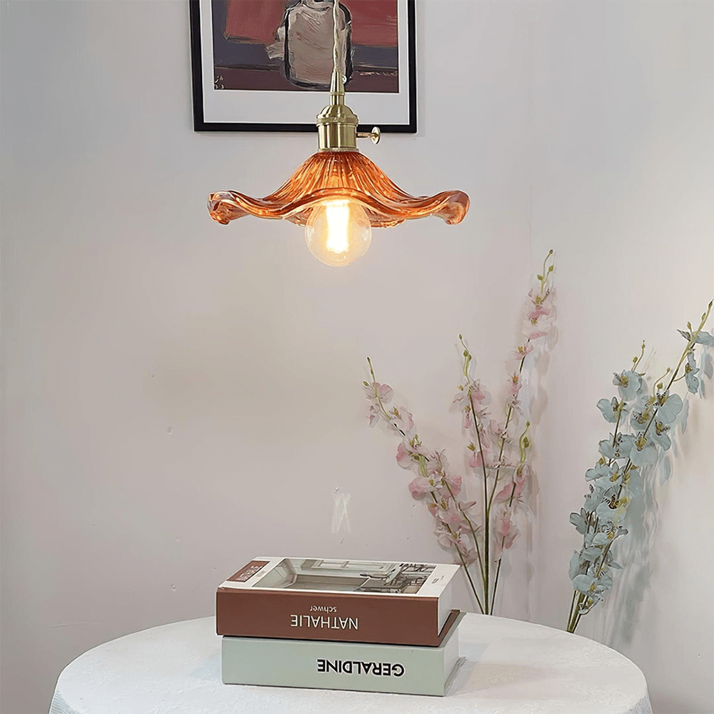 Pendant Light Hibiscus Glass Nordic Style Fixture | Virellea