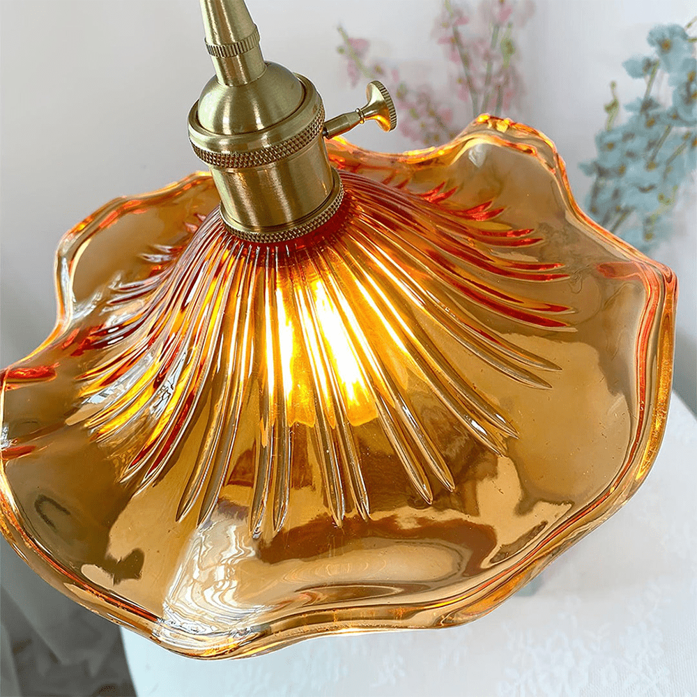 Pendant Light Hibiscus Glass Nordic Style Fixture | Virellea