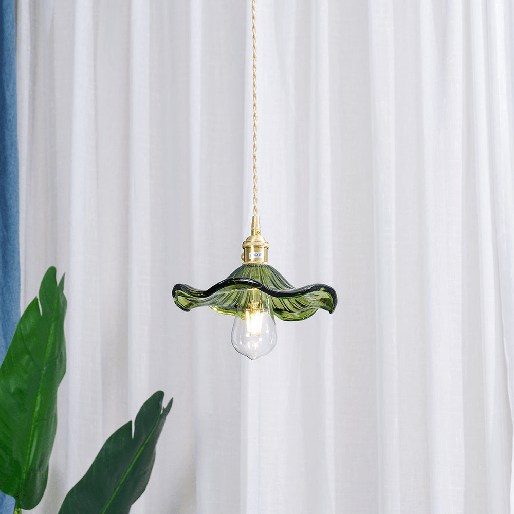 Pendant Light Hibiscus Glass Nordic Style Fixture | Virellea