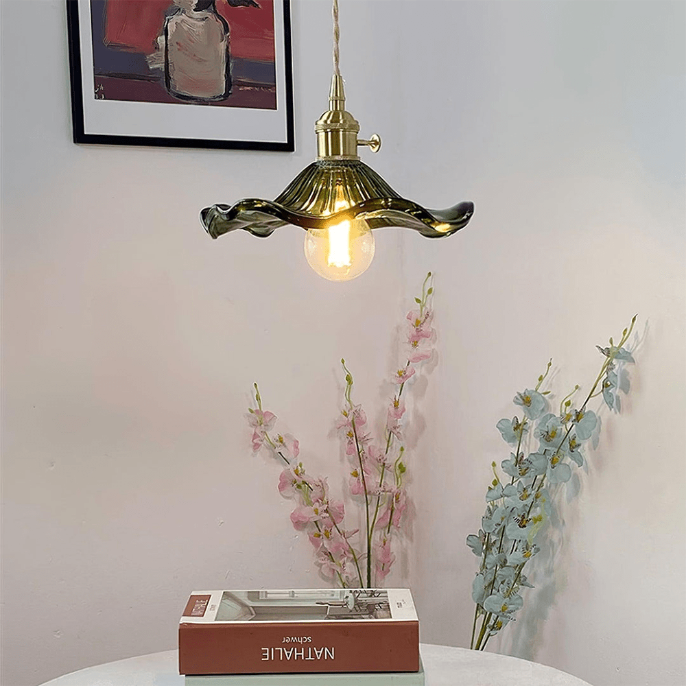 Pendant Light Hibiscus Glass Nordic Style Fixture | Virellea
