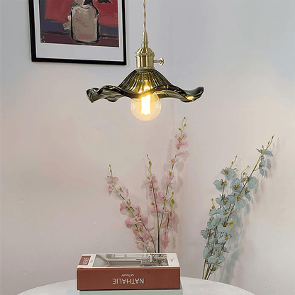Pendant Light Hibiscus Glass Nordic Style Fixture | Virellea