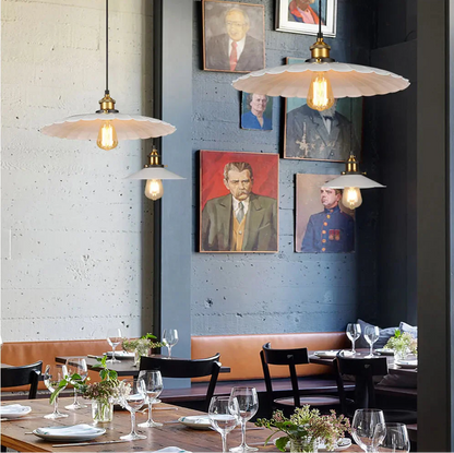 Pendant Light Iron Frame Nordic Style White Shade | Lenvora