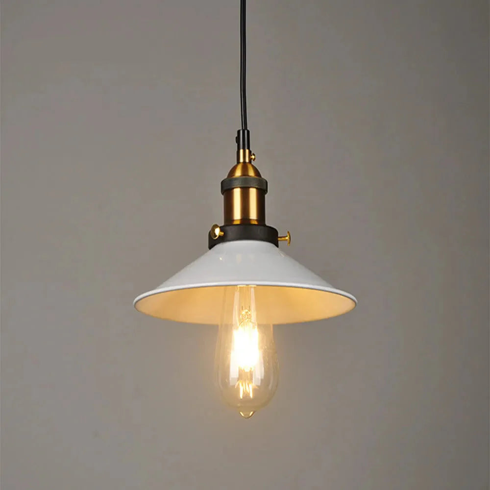 Pendant Light Iron Frame Nordic Style White Shade | Lenvora