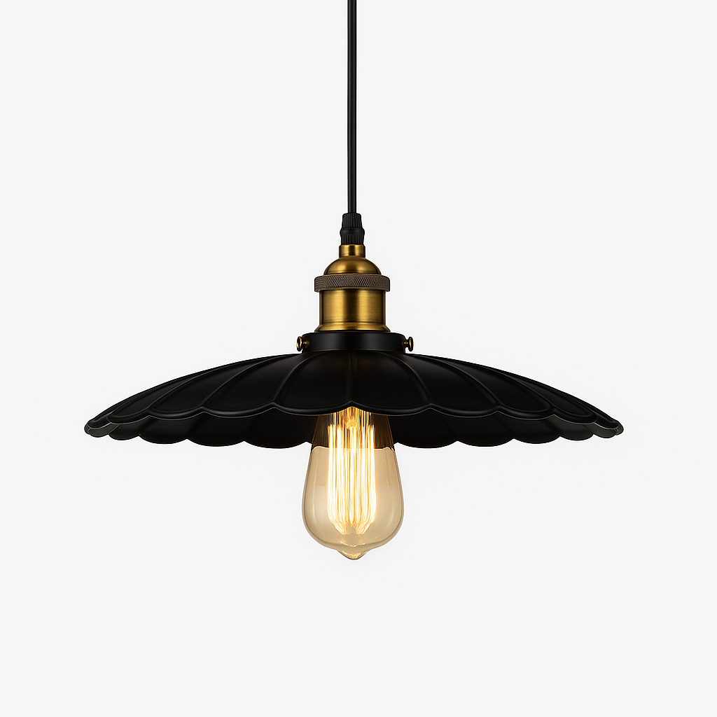 Pendant Light Iron Frame Nordic Style White Shade | Lenvora