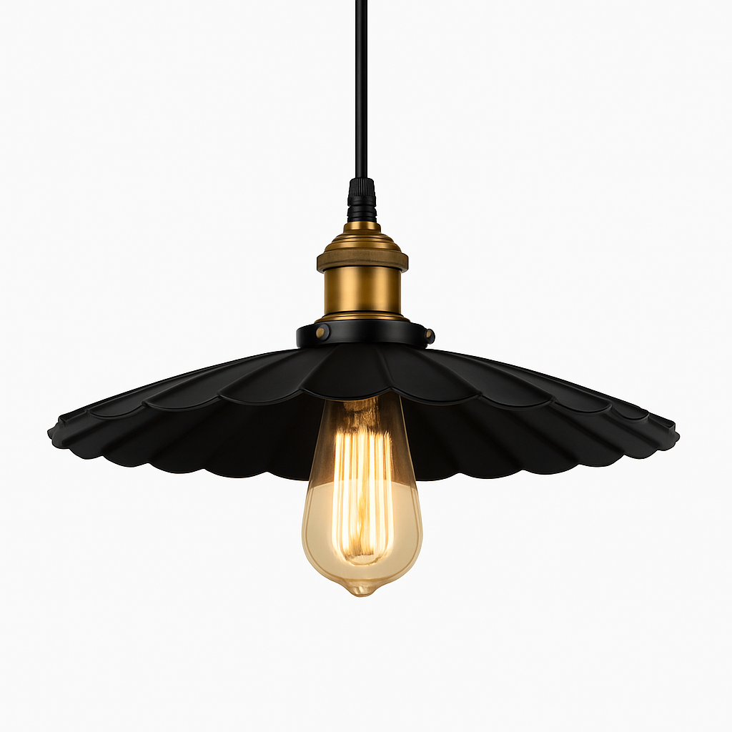 Pendant Light Iron Frame Nordic Style White Shade | Lenvora