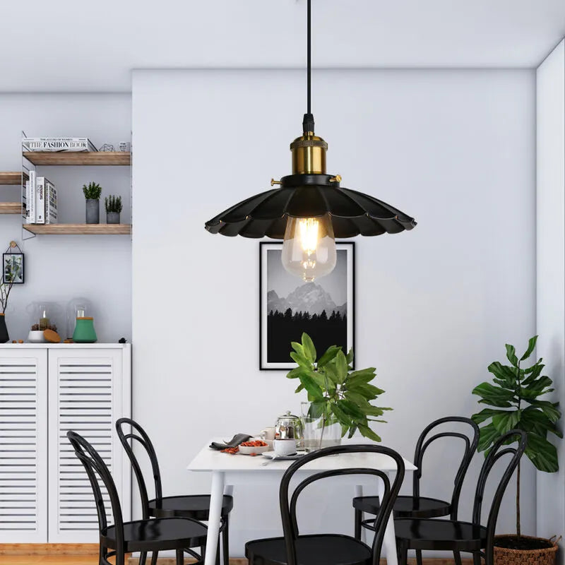 Pendant Light Iron Frame Nordic Style White Shade | Lenvora