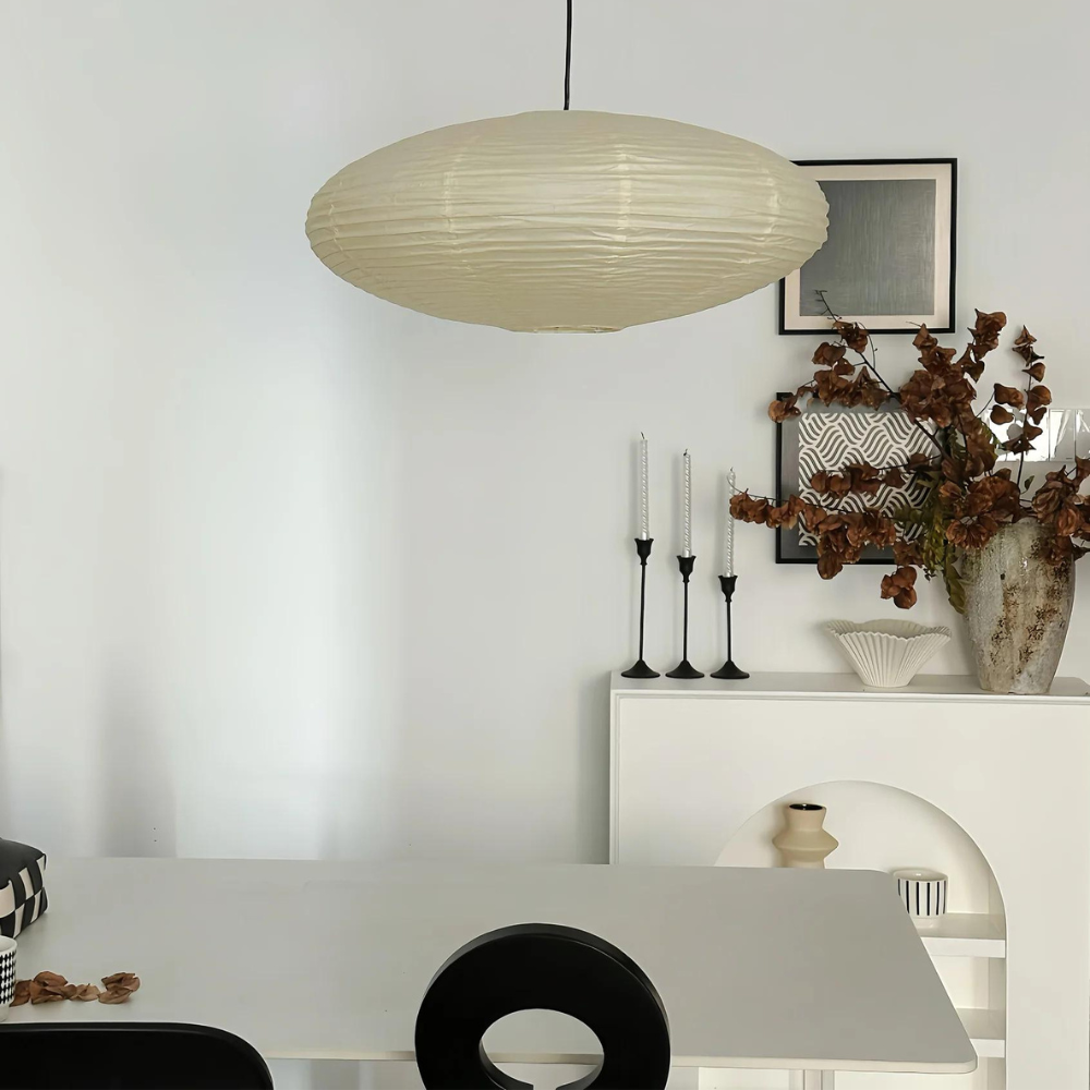 Pendant Light Mulberry Paper Japandi Design | Serine