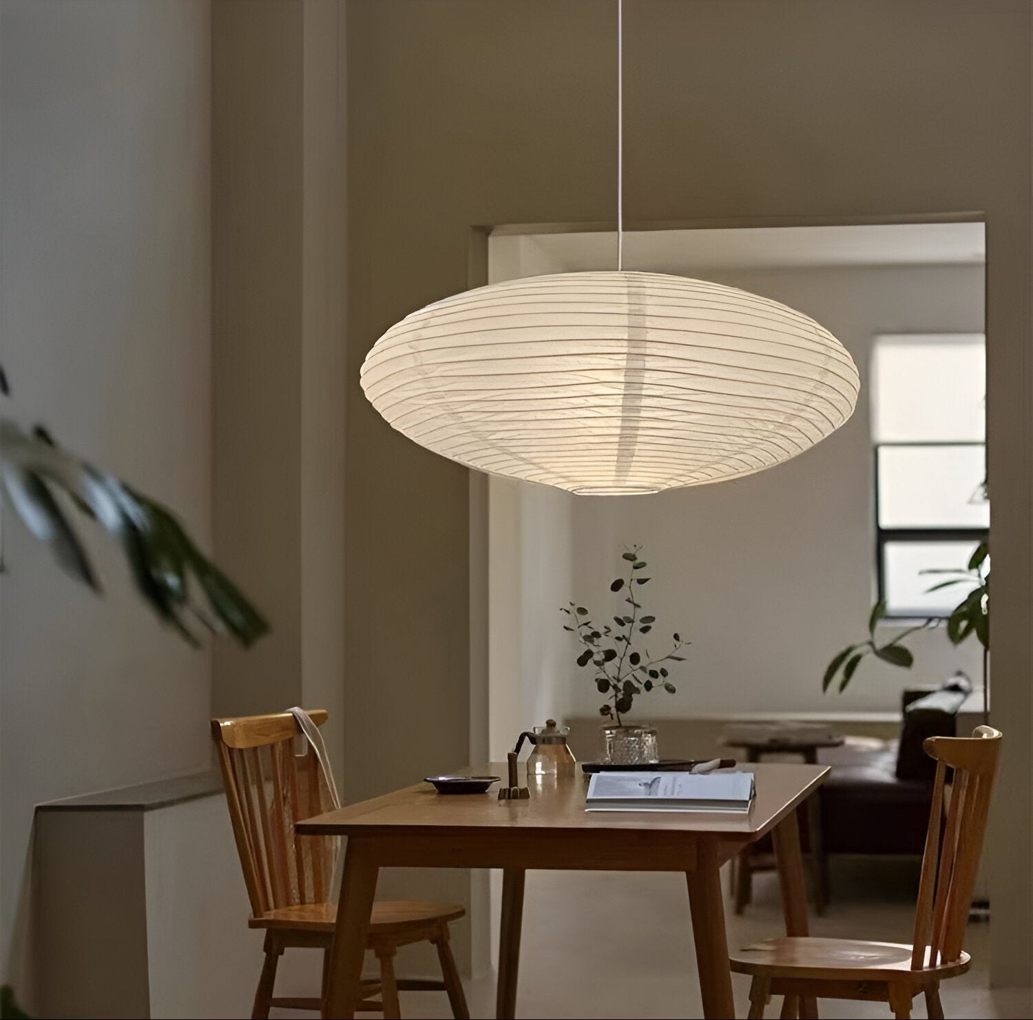 Pendant Light Mulberry Paper Japandi Design | Serine