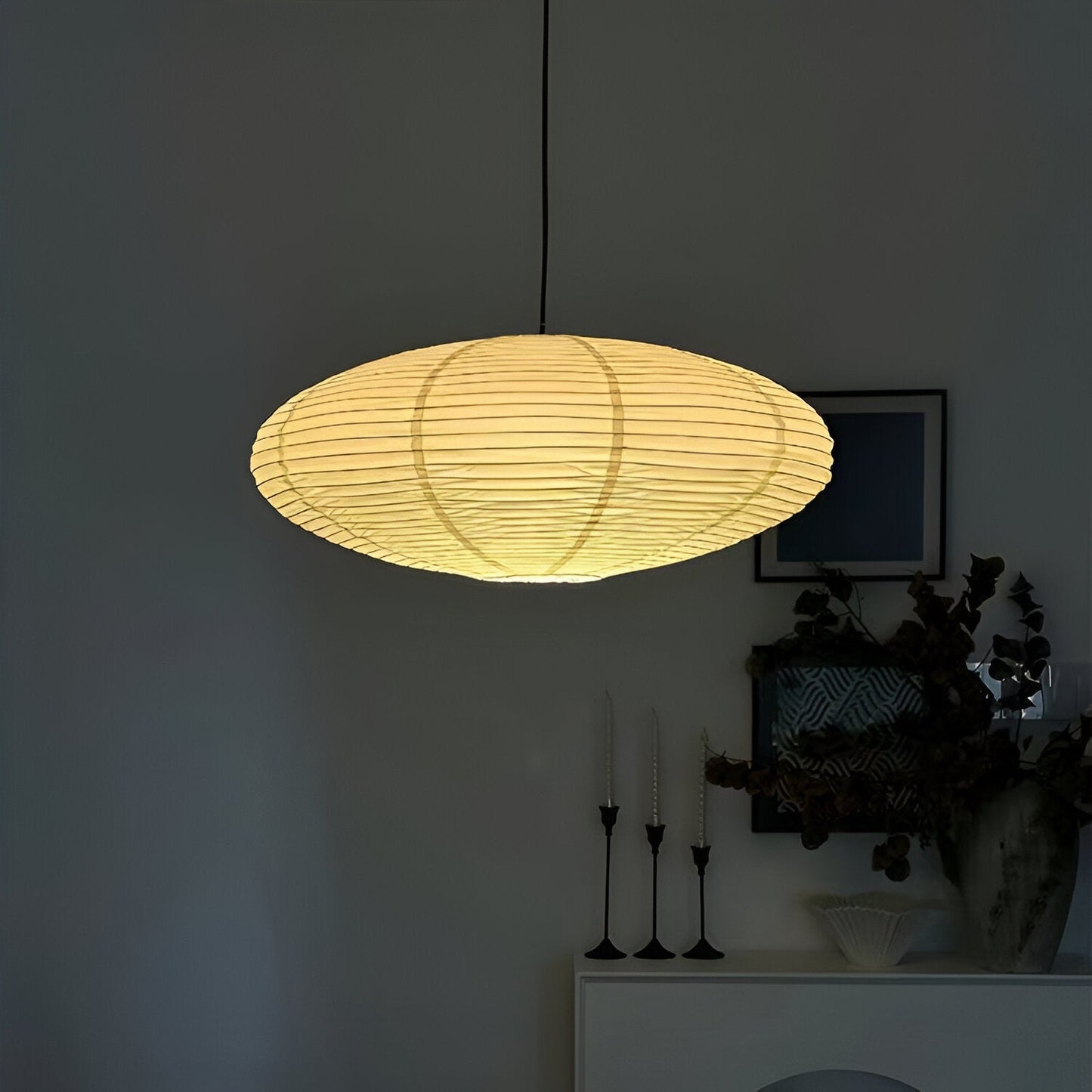 Pendant Light Mulberry Paper Japandi Design | Serine