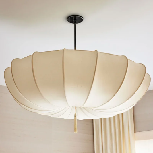 Pendant Light Natural Fabric Wabi Sabi Design | Sinvora