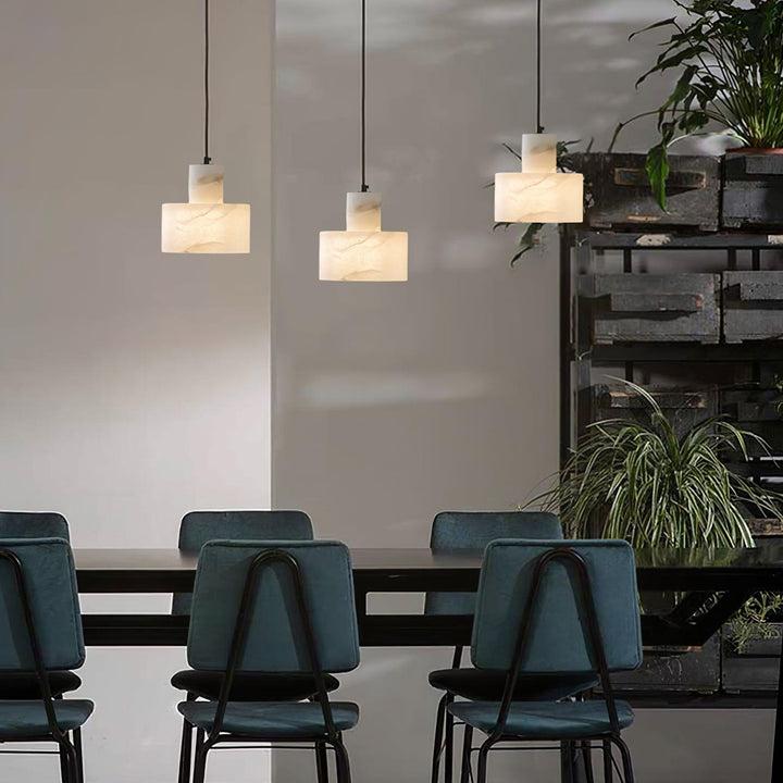 Pendant Light Nordic Alabaster Cylinder Design | Darnix