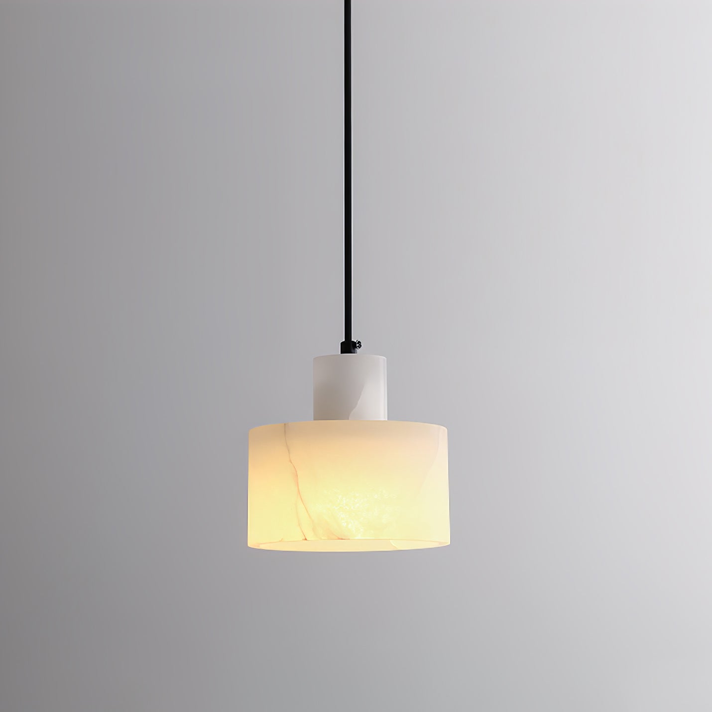 Pendant Light Nordic Alabaster Cylinder Design | Darnix