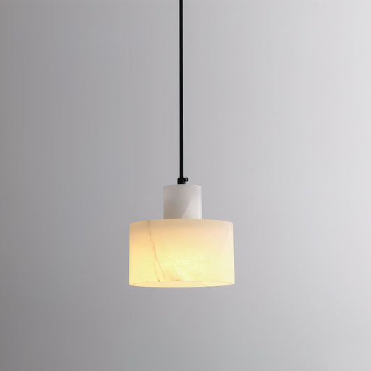Pendant Light Nordic Alabaster Cylinder Design | Darnix