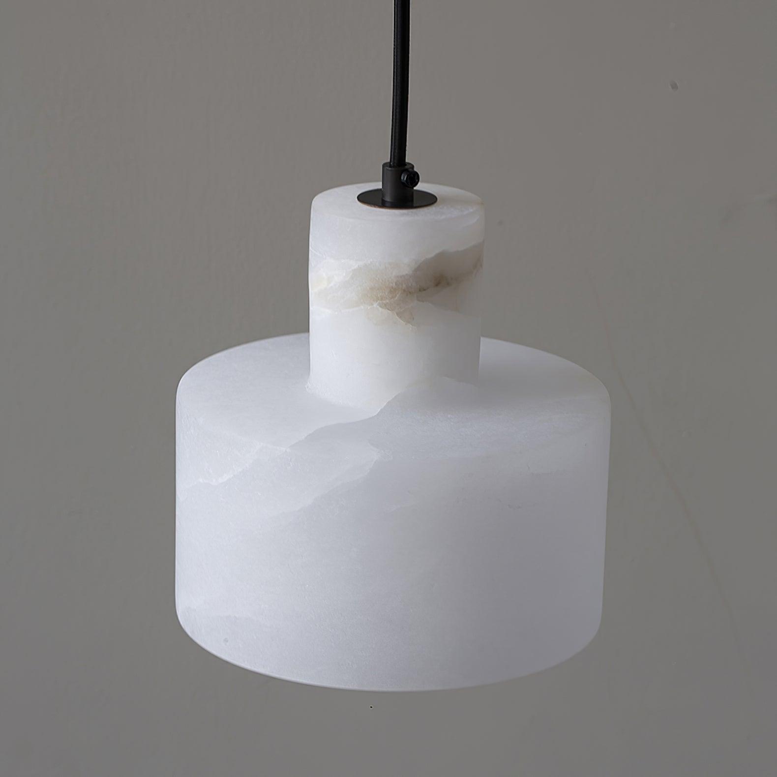 Pendant Light Nordic Alabaster Cylinder Design | Darnix