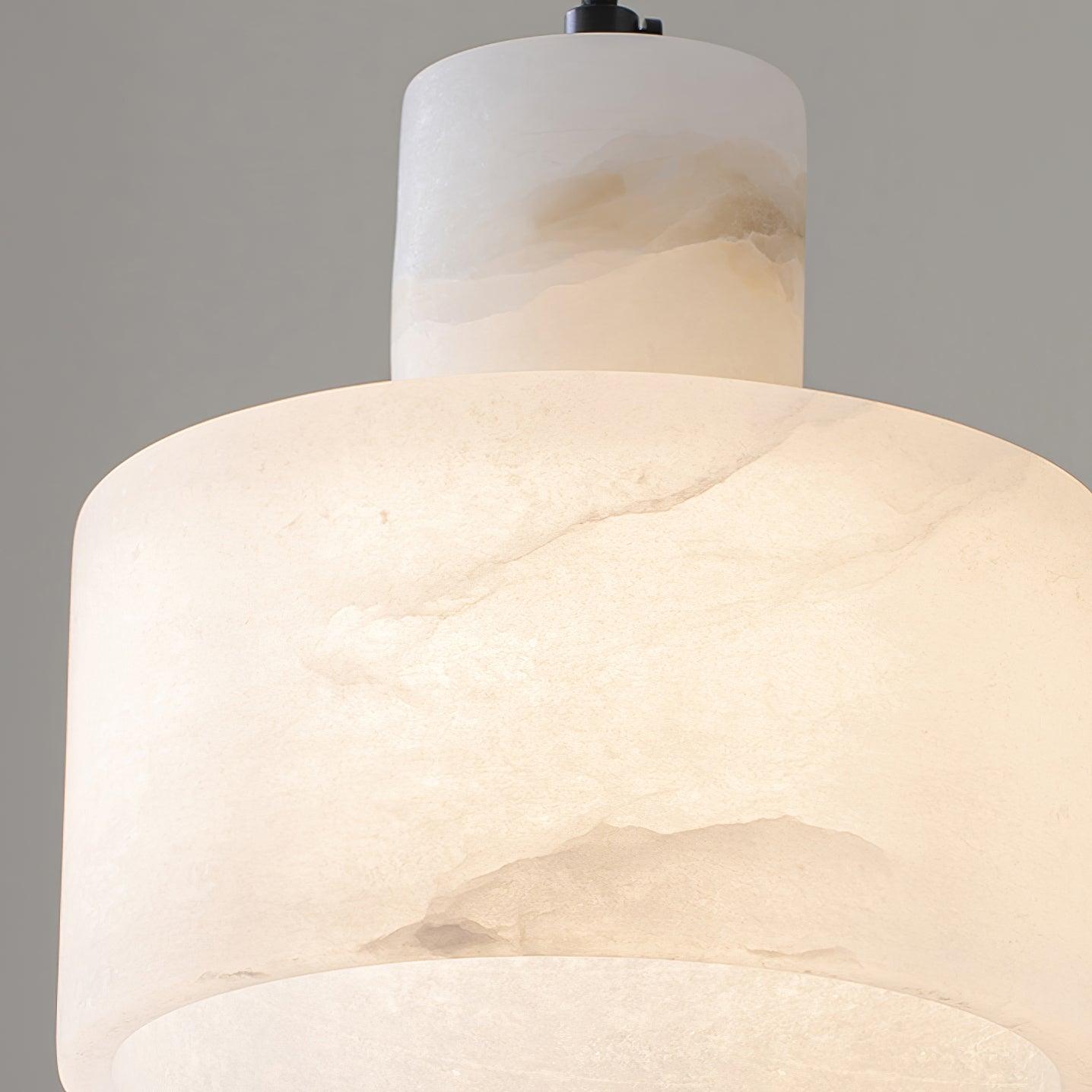 Pendant Light Nordic Alabaster Cylinder Design | Darnix