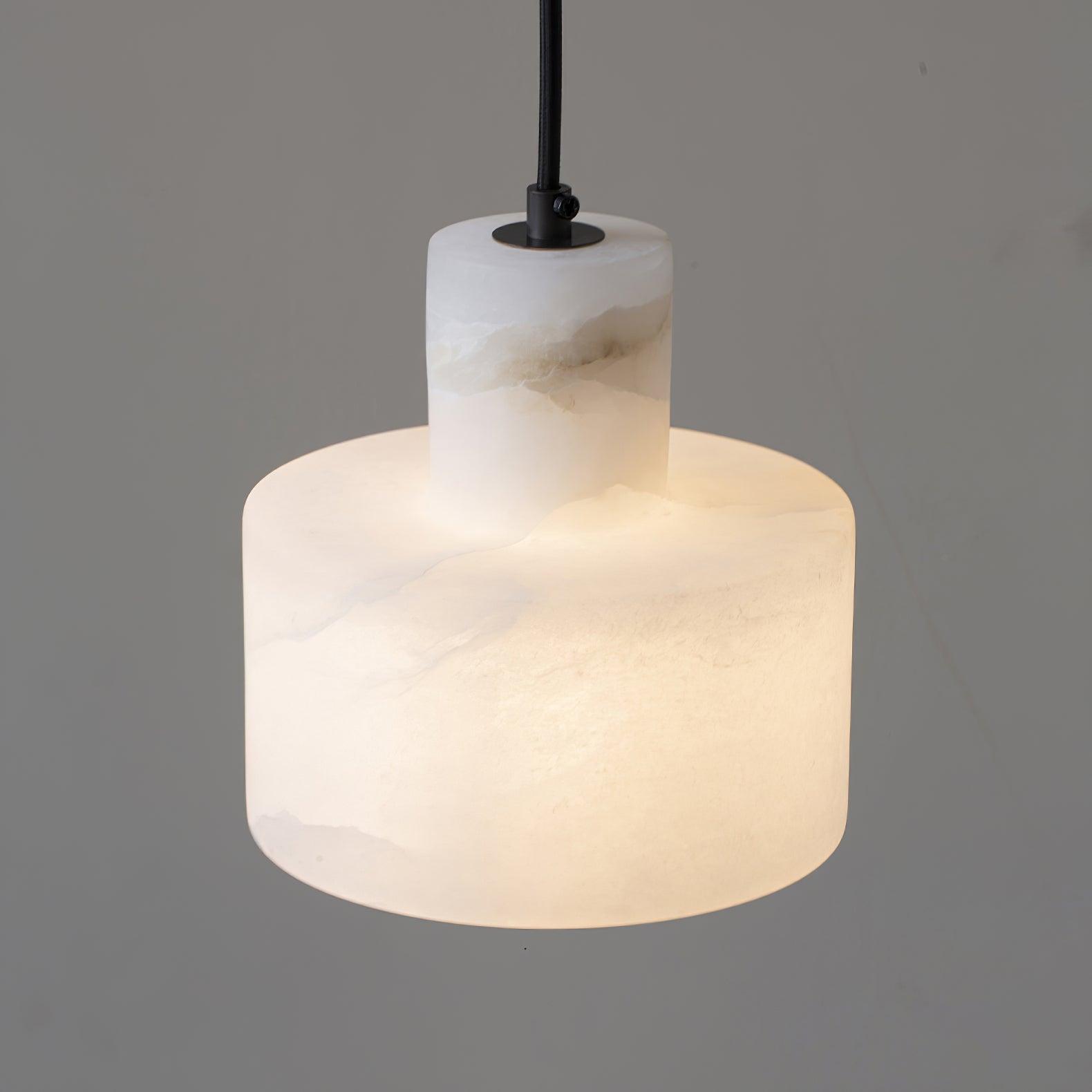 Pendant Light Nordic Alabaster Cylinder Design | Darnix