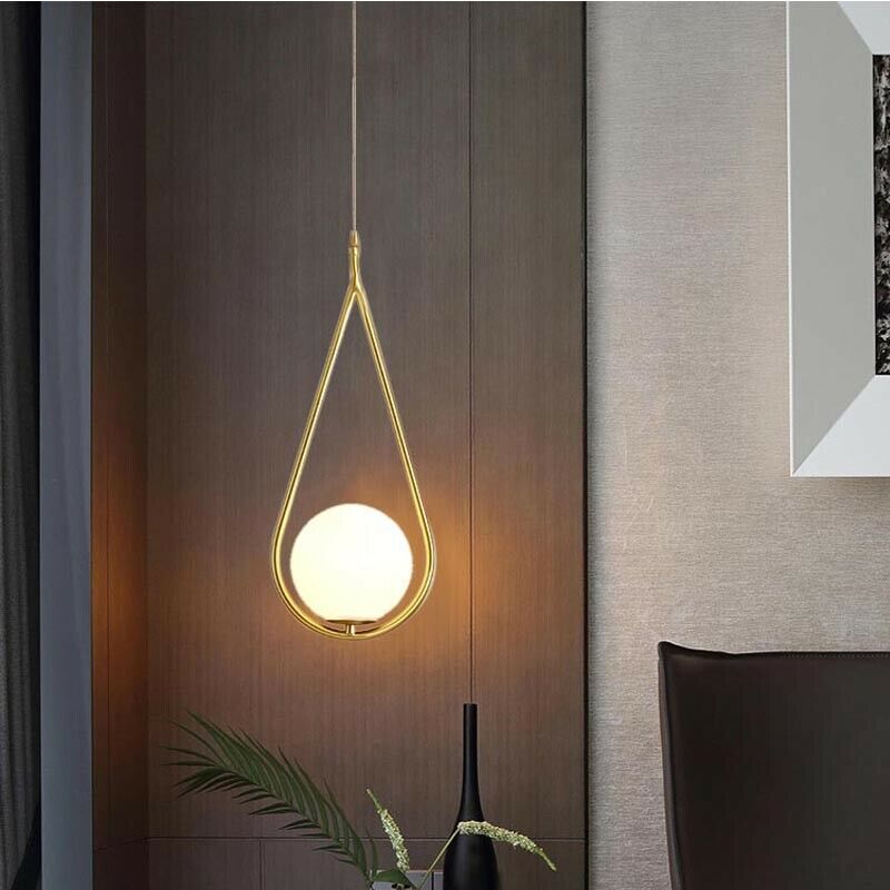 Pendant Light Nordic Gold Finish Waterdrop Design | Velqor