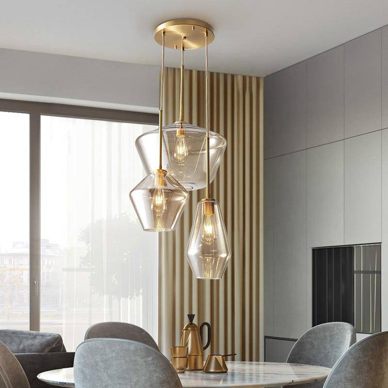 Pendant Light Nordic Metal Glass Cluster | Calvero