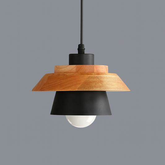 Pendant Light Nordic Metal and Wood Design | Kevora