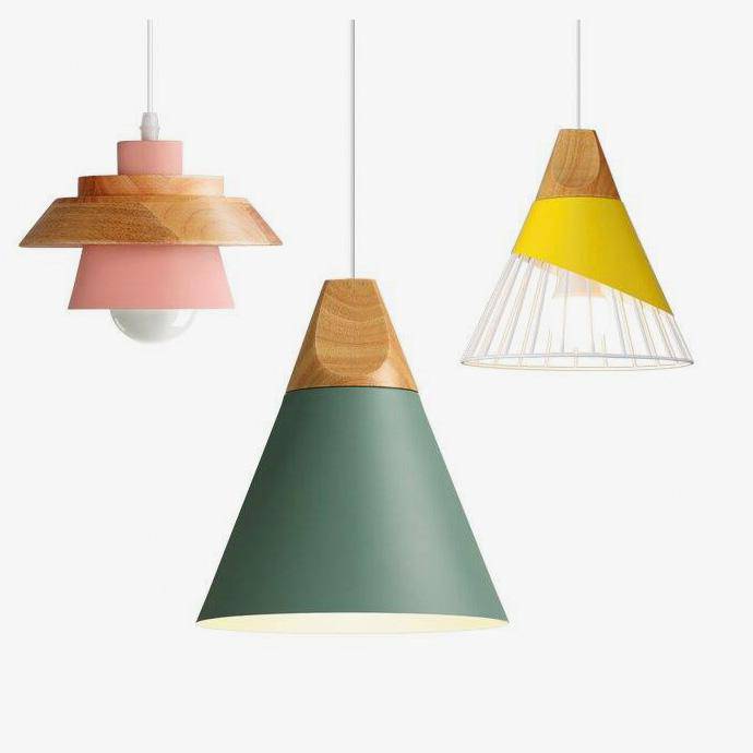 Pendant Light Nordic Metal and Wood Design | Kevora