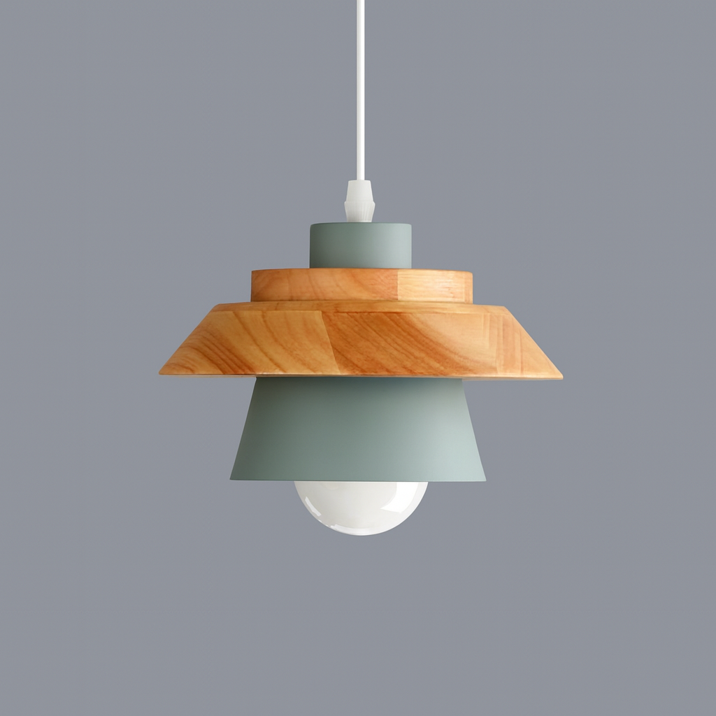 Pendant Light Nordic Metal and Wood Design | Kevora