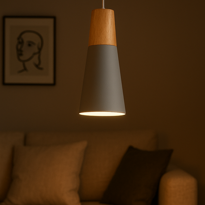 Pendant Light Nordic Metal and Wood Design | Kevora