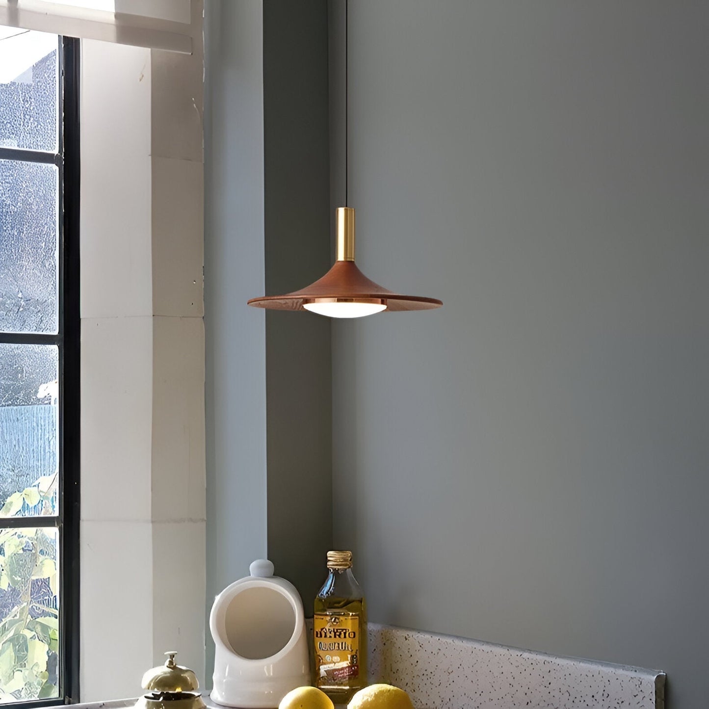 Pendant Light Nordic Minimalist Iron Shade Copper Finish | Brivon