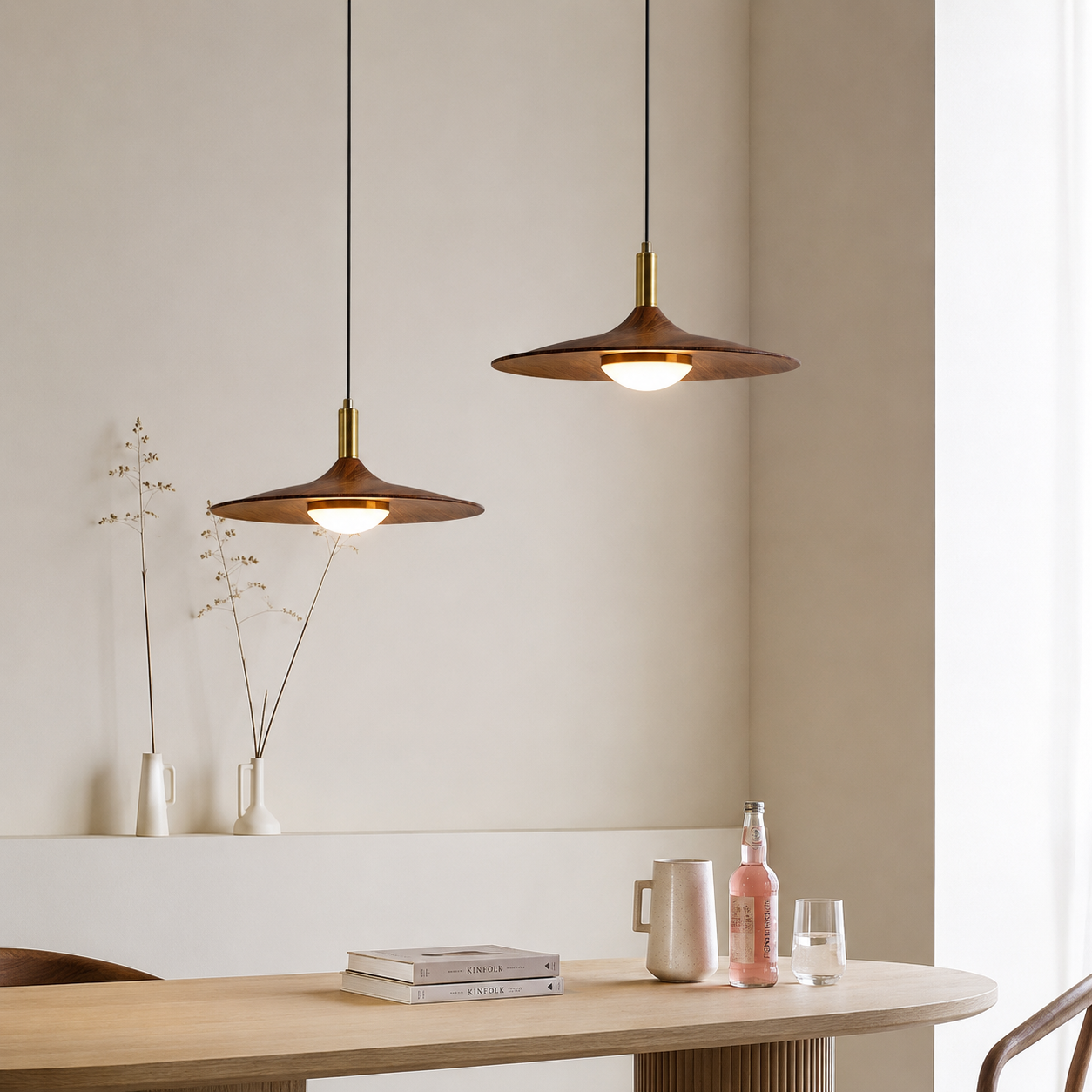 Pendant Light Nordic Minimalist Iron Shade Copper Finish | Brivon