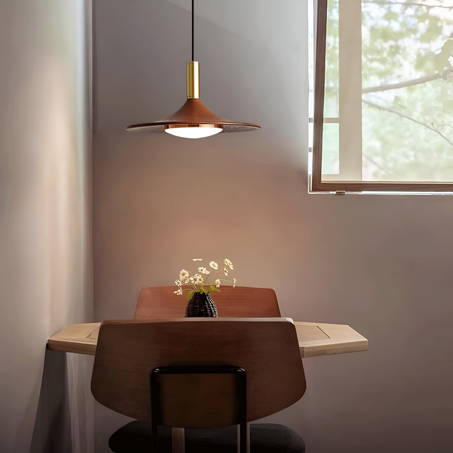 Pendant Light Nordic Minimalist Iron Shade Copper Finish | Brivon