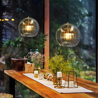 Pendant Light Nordic Spherical Glass Modern Indoor Fixture | Pelvora