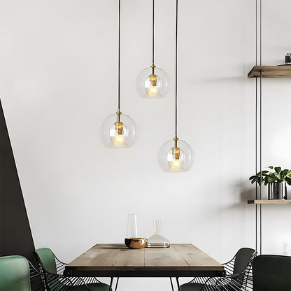 Pendant Light Nordic Spherical Glass Modern Indoor Fixture | Pelvora