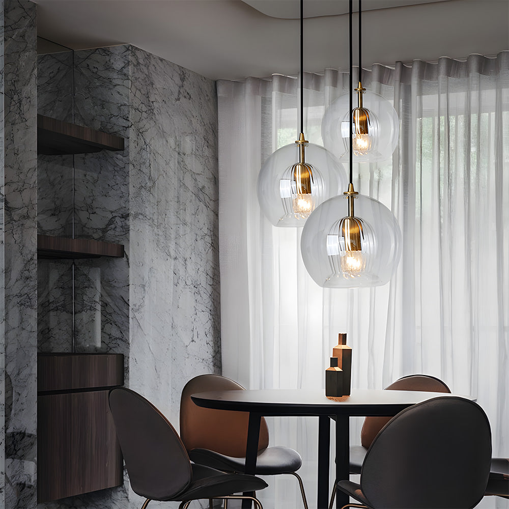 Pendant Light Nordic Spherical Glass Modern Indoor Fixture | Pelvora