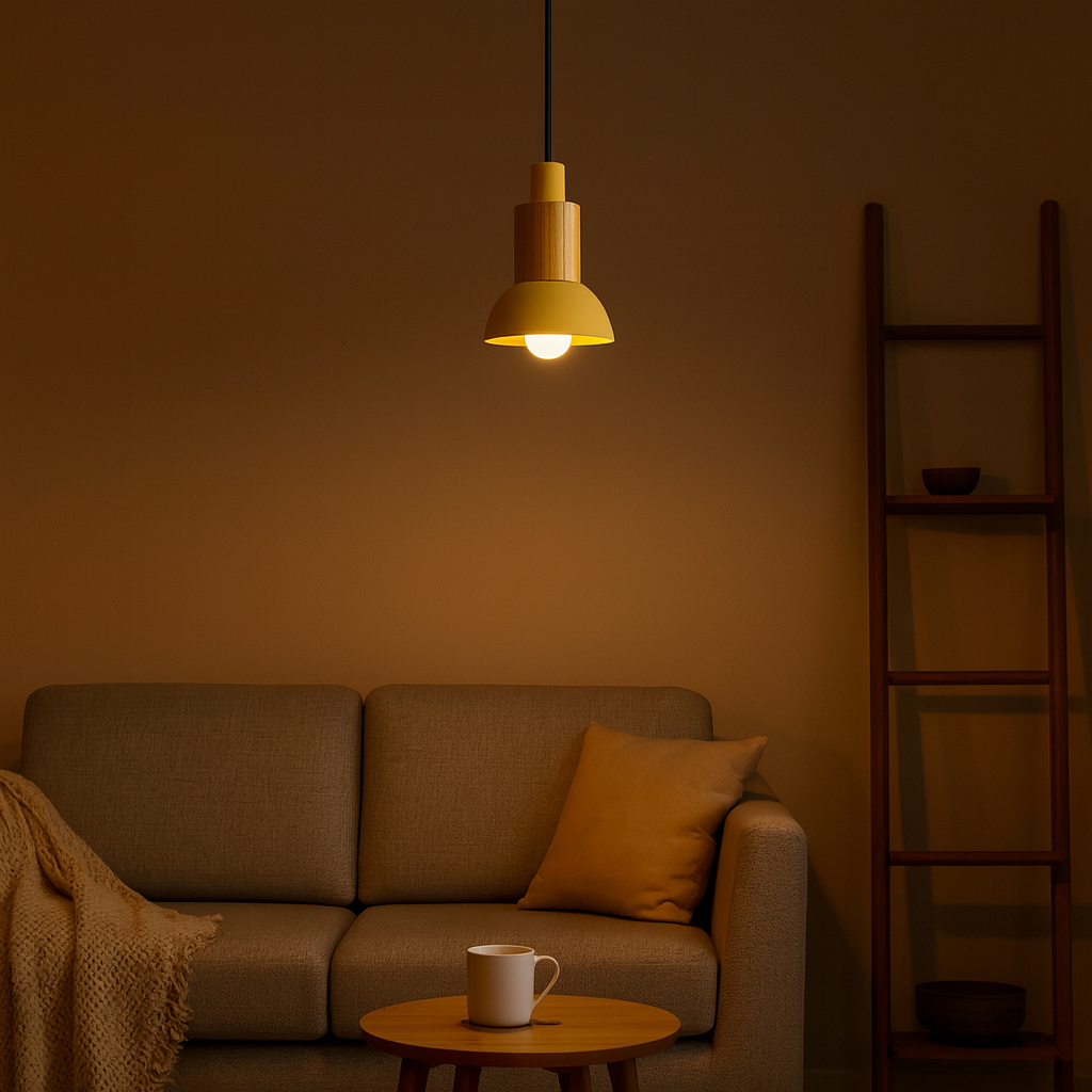 Pendant Light Nordic Wood Metal Design | Binvora
