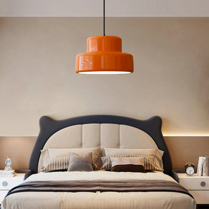 Pendant Light Orange Iron Bauhaus Retro Style | Sorena