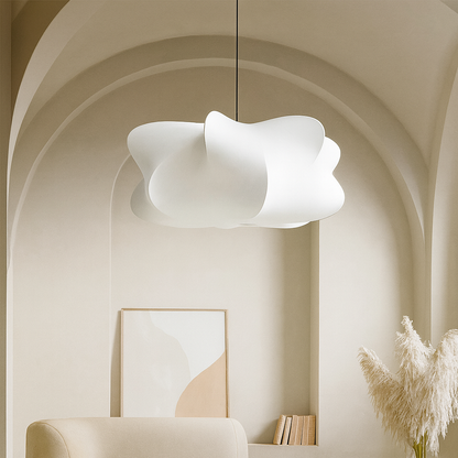 Pendant Light Silk Shade Modern Minimalist Design | Navora
