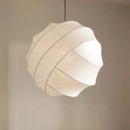 Pendant Light Silk Sphere Wabi Sabi Style Modern | Ravina