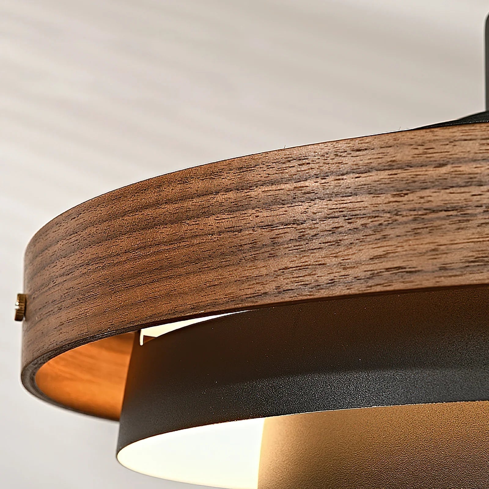 Pendant Light Swing Arm Wood Metal Industrial Design | Melorae