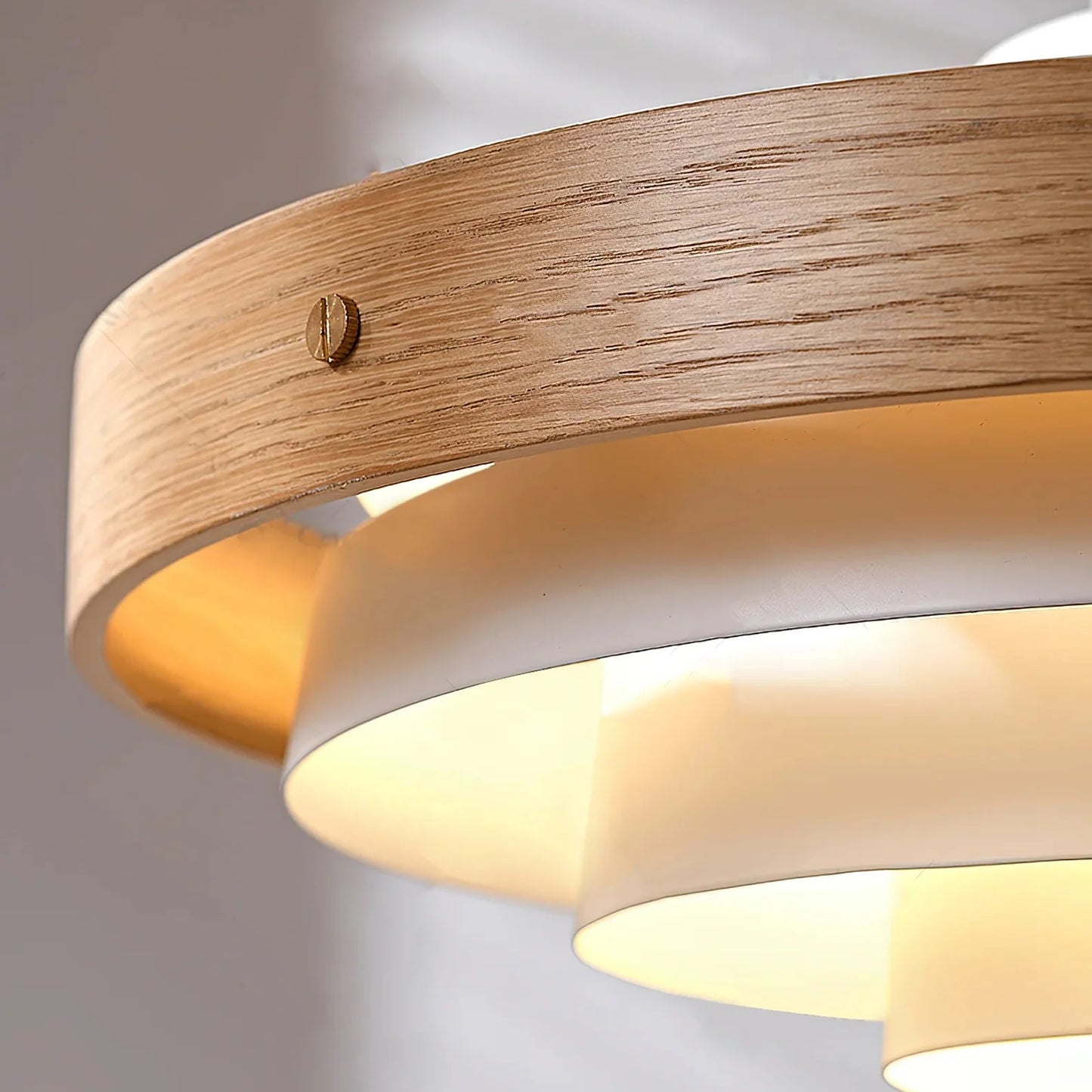 Pendant Light Swing Arm Wood Metal Industrial Design | Melorae
