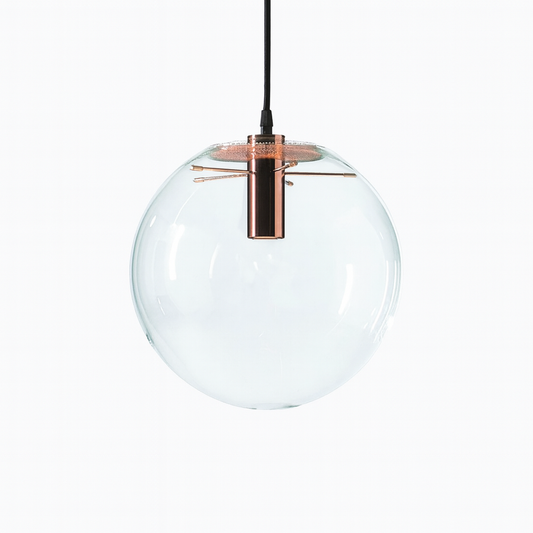 Pendant Light Transparent Glass Globe Minimal Style | Felvora