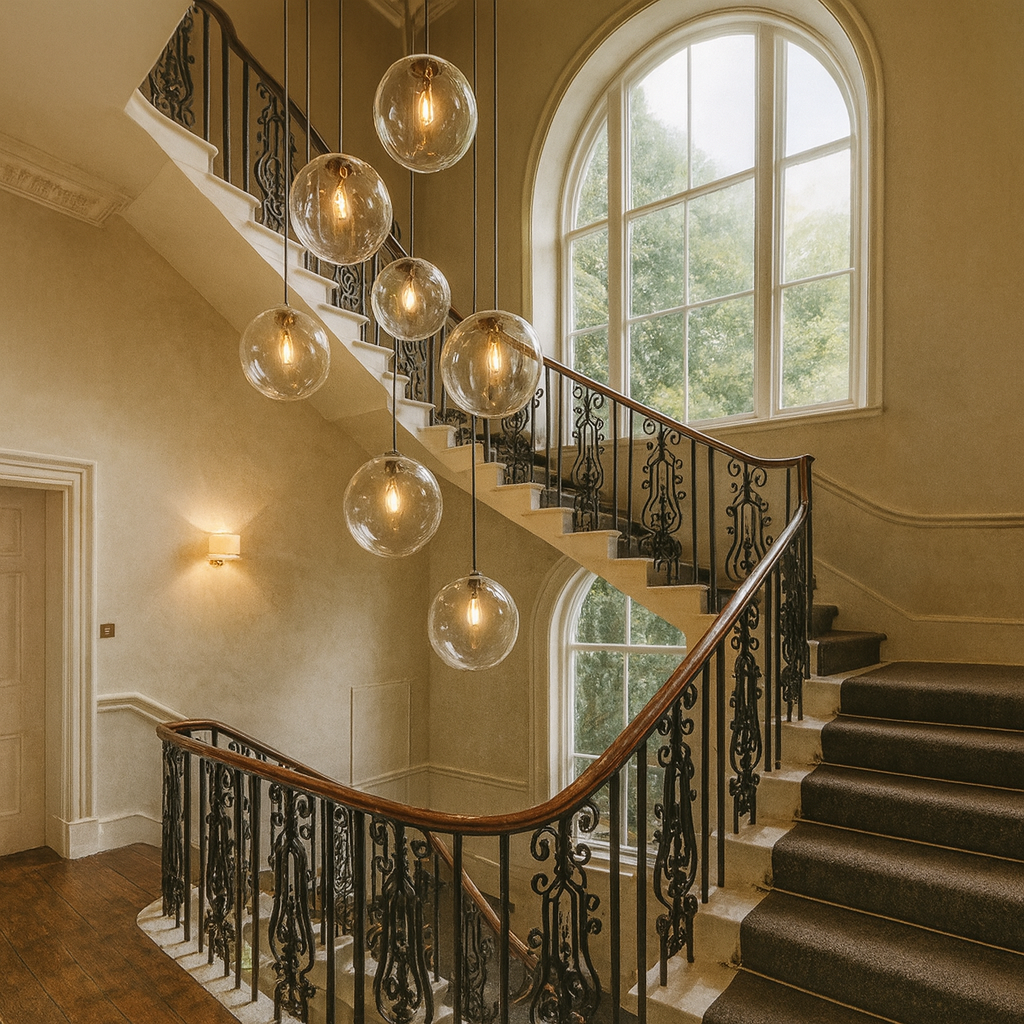 Pendant Light Transparent Glass Globe Minimal Style | Felvora